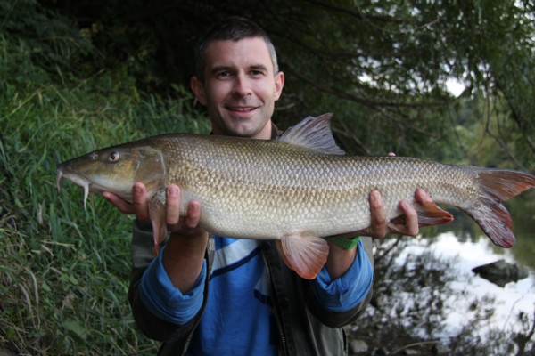 9lbs 11oz barbel for Tim only his 3rd ever barbel