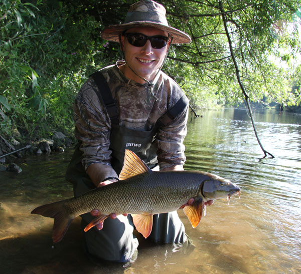 James with a lovely barbel a